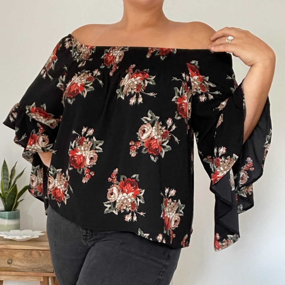 Floral Off the Shoulder Top